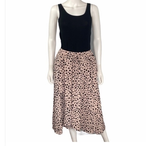 NWT boutique leopard polka dot layered ruffle skirt size m - Picture 3 of 7